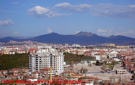 Ankara, Blick von Sögütösü zur Innenstadt von Ankara