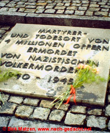 KZ Auschwitz-Birkenau, die deutsche Gedenktafel