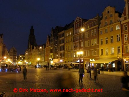 Breslau Wroclaw, Rynek nachts