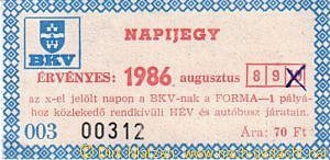 Formel 1 Budapest - 70 Forint zur Rennbahn
