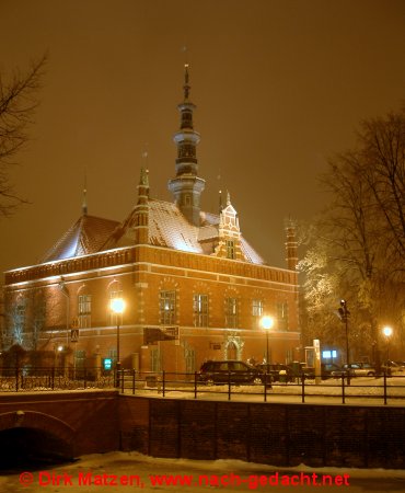 Danzig, Altstdtische Rathaus bei Nacht