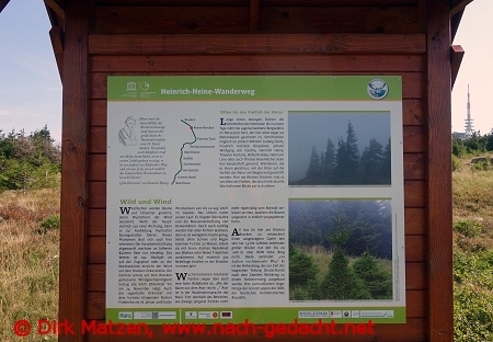 Infotafel auf dem Kleinen Brocken