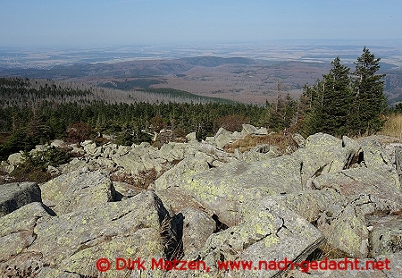 Blick vom Brocken nach Norden