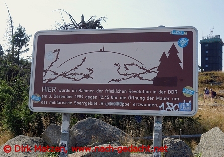 Gedenktafel zur Mauerffnung