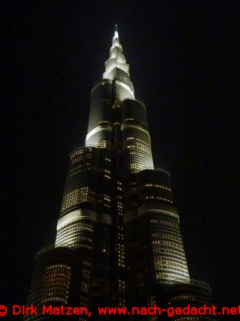 Dubai, Burj Khalifa nachts