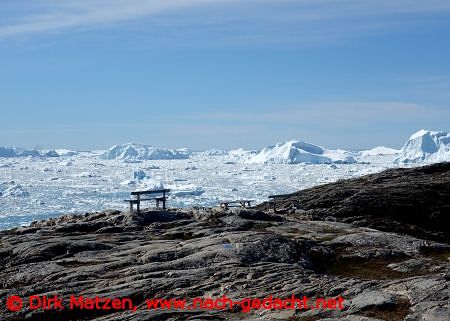 Bank am Ilulissat-Eisfjord