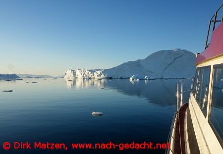 Ilulissat, Bootsfahrt zu den Eisbergen