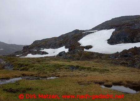 Ilulissat toter Umgebung mit Schneefeldern