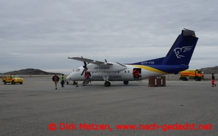 Nuuk, Flugzeug nach Landung