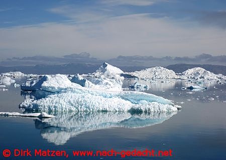 Eisberge vor Grönlands Küste