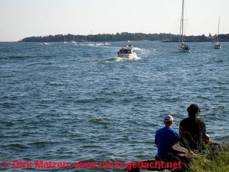 Helsinki, Boote am Kaivopuisto