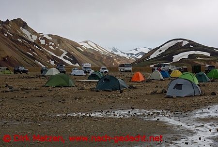 Landmannalaugar, Campingplatz