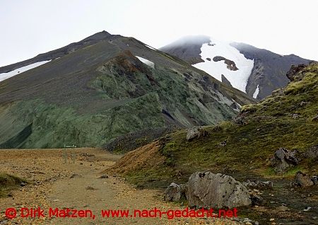 Landmannalaugar, Blick zum Berg Blahnukur