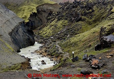 Landmannalaugar, Graenagil-Wanderweg