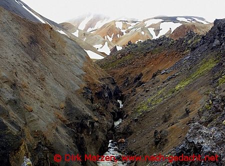 Blick in einen Seitenarm der Graenagil-Schlucht