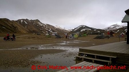 Radfahrer in Landmannalaugar