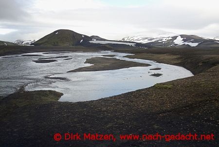 Island, Blick zurück zum Fluss