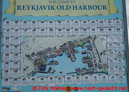 Reykjavik, Alter Hafen Karte