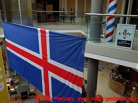 Reykjavik, Flagge im Einkaufzentrum