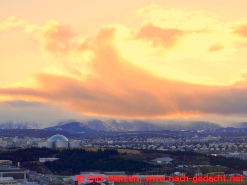 Abendstimmung über Reykjavik