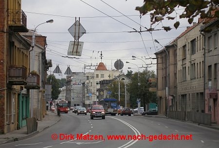 Kaunas, verkehrsreiche Straße