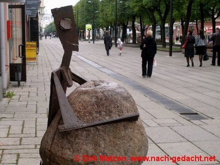 Kaunas, Skulptur in der Fußgängerzone