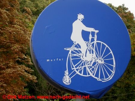 Kaunas, Morfai - Radwegeschild
