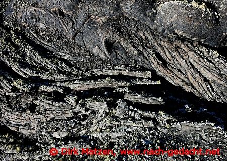 Lanzarote, sonderbare Form von Lava
