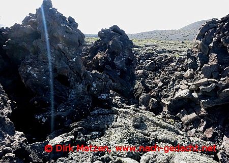 Lanzarote, Kletterstelle in der Lava