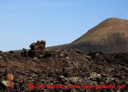 Lanzarote, Weg am Lavafeld