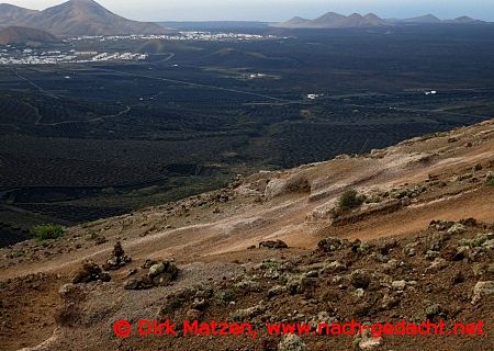 Lanzarote, Blick vom Montaa de Guardilama auf La Geria