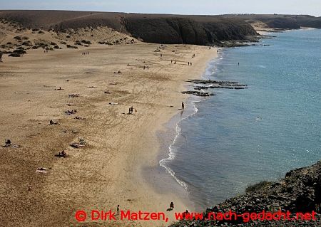 Lanzarote, Papagayo Strand Playa Mujeres