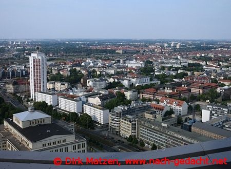 Leipzig, Blick vom City-Hochhaus