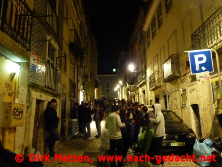 Lissabon, Bezirk Bairro Alto nachts