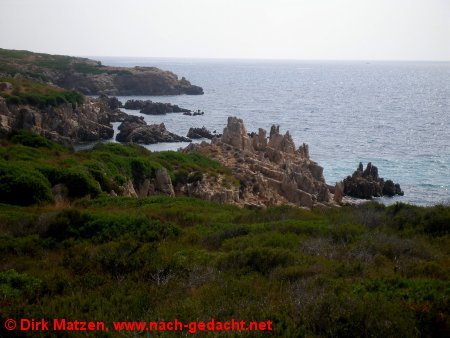 Menorca, Mola de Fornells - bizarre Felsformationen