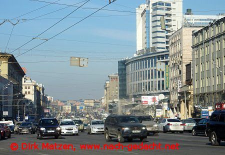 Moskau, breiter Straßenzüge
