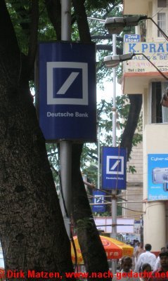Mumbai/Bombay, Werbung der Deutschen Bank