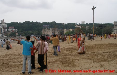 Mumbai/Bombay, Abends am Chowpatty Beach