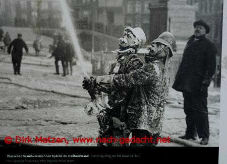 Leiden, Stadhuisbrand historisches Foto