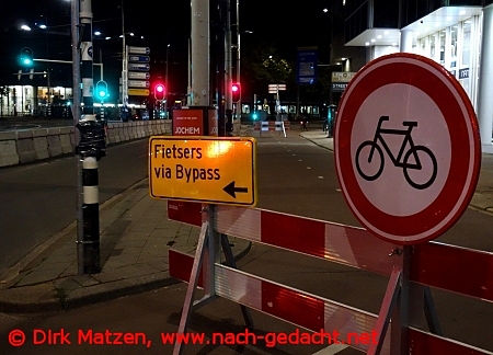 Rotterdam, Umleitung für Radweg