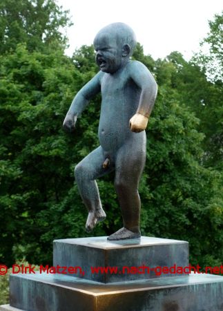 Oslo, Frognerpark Statue Junge