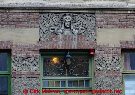 Trondheim, Teile einer Jugendstil-Fassade