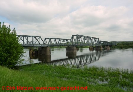 Eisenbahnbrücke über die Oder bei Bienenwerder