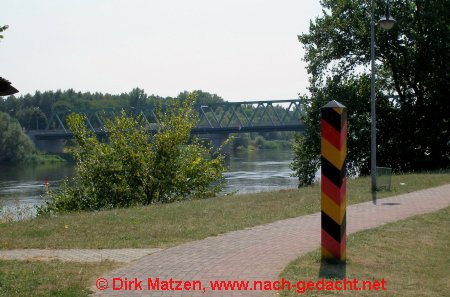 Ansicht der Oderbrücke bei Hohenwutzen