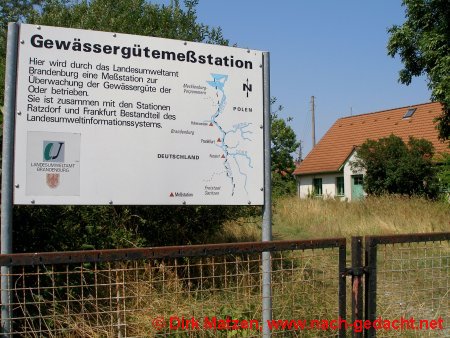 Gewässergütemessstation Hohenwutzen an der Oder