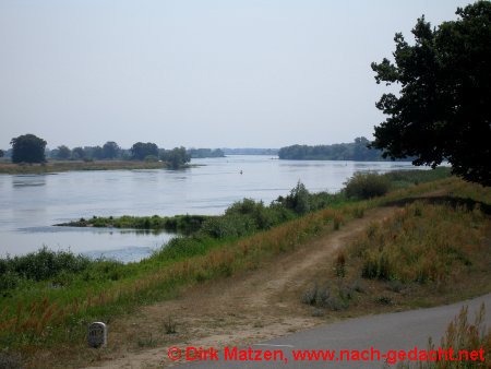Auflaufendes Oder-Hochwasser zu Pfingsten 2010