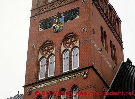 Gliwice, Rotes Chemiegebude Ausschnitt