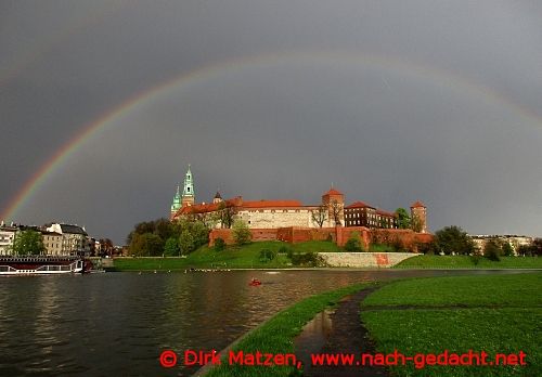 Krakau, Regenbogen über Wawel