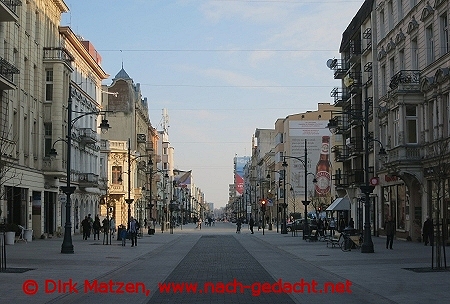 Lodz, ulica Piotrkowska nach Süden