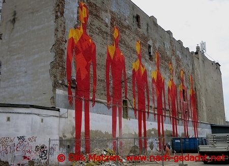 Lodz, Wandmalerei in der ulica Targowa